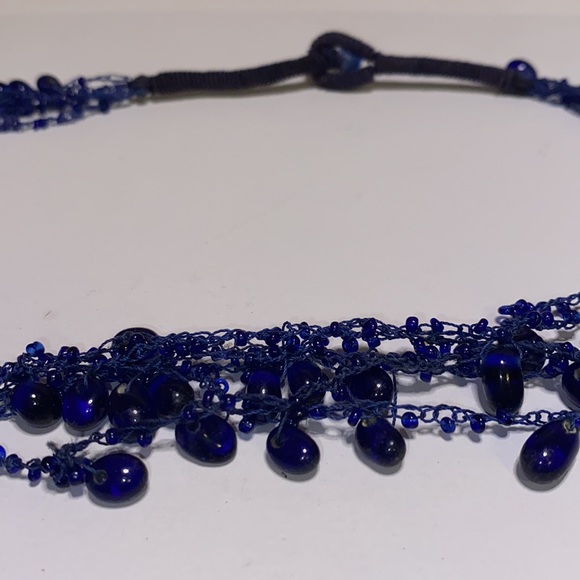 Vintage handmade Indigo beaded necklace from y2k era - Picture 8 of 8